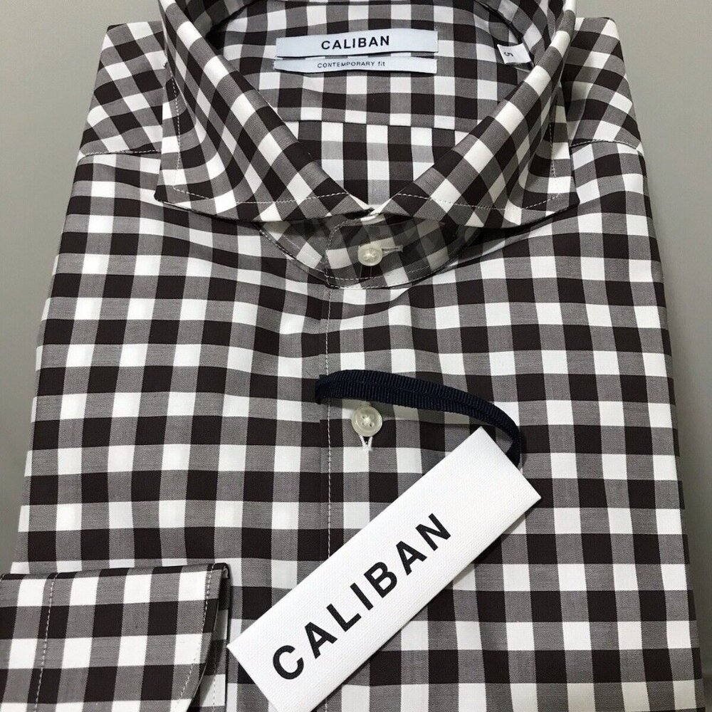 Caliban Italian luxury beautiful shirt S(SM),48/38US~39US, NWT$395